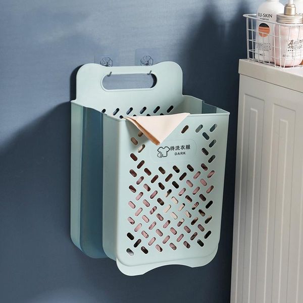 

storage baskets waterproof dirty clothes basket foldable household laundry toilet hanging on wall