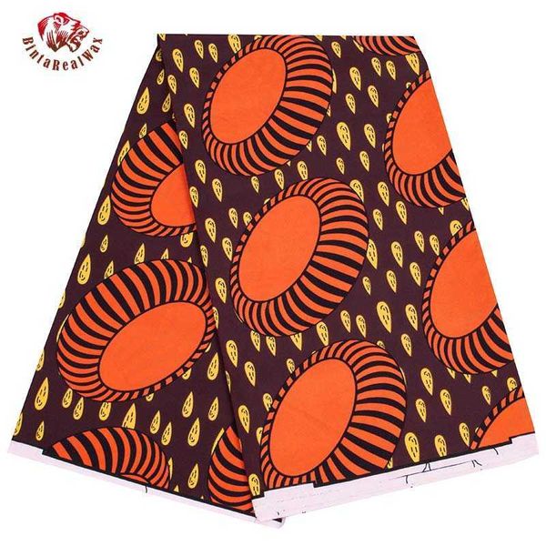 Cera africana Cera de cera Royal Bule fundo 100% poliéster tecido pelo quintal para material de costura para vestido de festa FP6370 210702