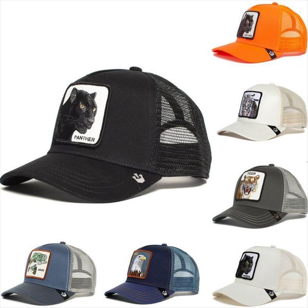 

fashion animal pantera anime snapback cotton baseball cap men women hip hop dad mesh trucker hat dropshipping, Blue;gray