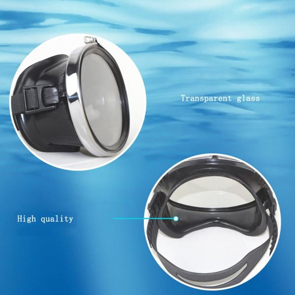 

diving masks 1pc stainless steel glass pvc underwater goggles anti fog half face glasses lens waterproof water spoarts accessories