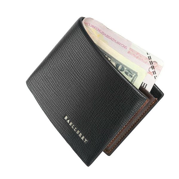 

arrival fashion men's black coffee pu leather short retro wallet men card holder mini fold purse wallets, Red;black