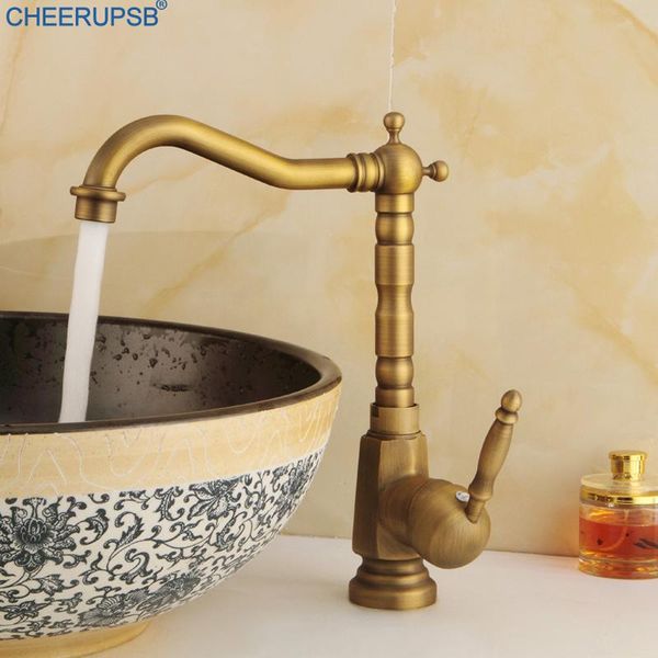 

bathroom sink faucets wastafel kraan basin faucet single spout cold mixer tap rotatable vintage gold 3 way brushed taps torneiras