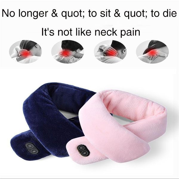

keep winter warm neckerchief scarf heated man women heating couple vibration massage shawl cycling caps & masks, Black