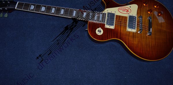 

custome shop electric guitar body mahogany , flame maple