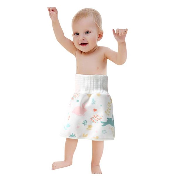 

3pc fashion print kids diaper skirt reusable urine pad baby cotton infant children waterproof #c skirts