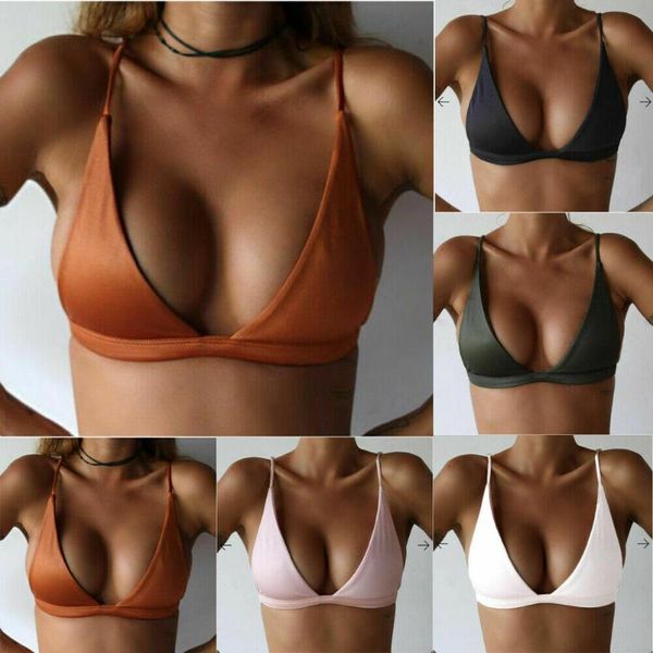 

bras women cute girl set push upu ultrathin padded bandage bikini swimwear swimsuit solid beachwear only also a bra, Red;black