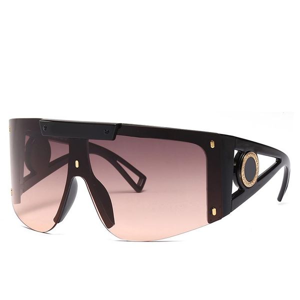 

sunglasses lamofur oversized women gradient fashion rimless female shades designer personality eyewear 4393, White;black