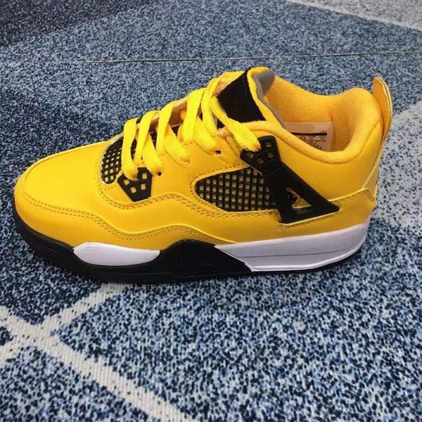 

2022 4 4s kids basketball shoes boys girls children outdoor sports jogging walking sneakers black cat bred white oreo toddlers infant runnin