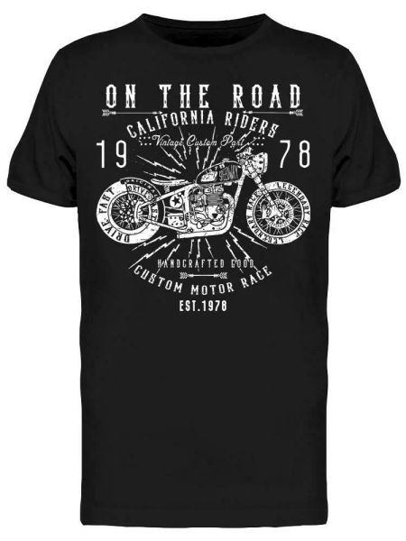 

on the road california riders tee men's -image by shutterstock, White;black