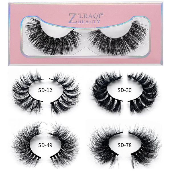 

false eyelashes 1 pairs mink 3d lashes thick full strip cruelty makeup
