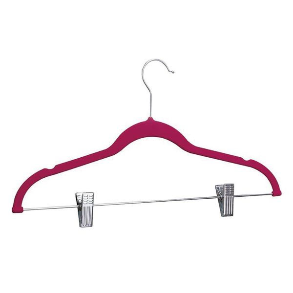 

10pcs closet laundry non-slip with clips multifunction wardrobe organizer velvet garment suit drying rack clothes hangers & racks