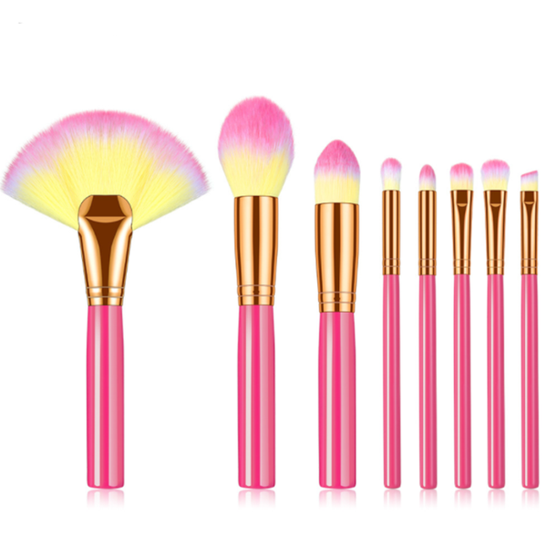 

makeup brushes 8pcs brushs set solid wood handle thick fiber powder foundation eyeshadow eyebrow concealer cosmetic tools
