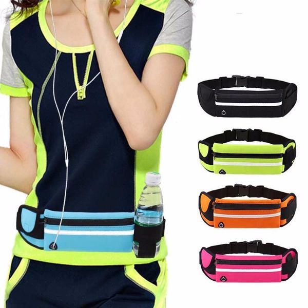 

outdoor bags professional running sport waist belt bag men women with hidden mobile phone gym pack practical