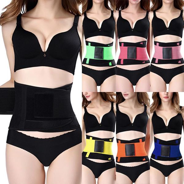 

women's shapers slimming belt men women body shaper power cincher waist trainer tummy corset breathable shapewear girdle plus size, Black;white