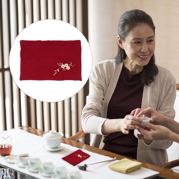 

table napkin 2pcs embroidered tea towel kitchen traditional chinese style