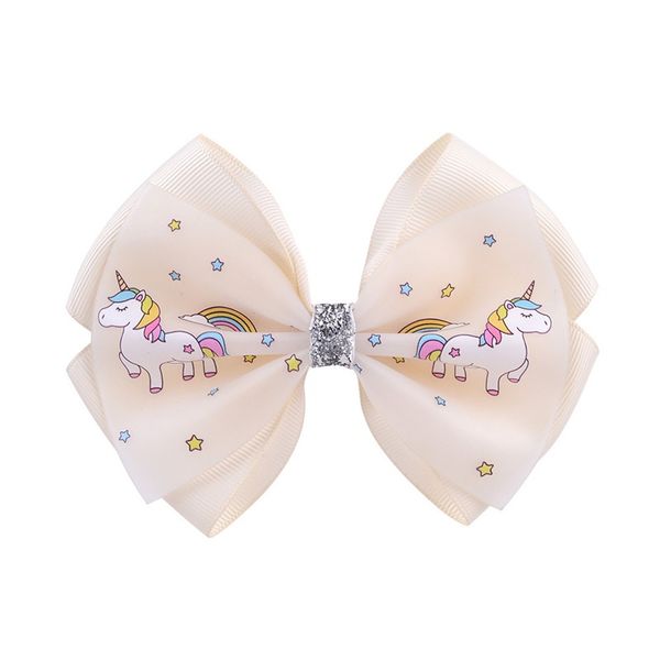 

ins hair bows 6 colors girl unicorn barrettes girl fashion accessories multi color kids party lovely hairpin 501 k2, Slivery;white