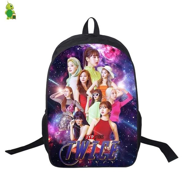 

backpack kpop twice fancy you mochila school bags for teenage girls boys na yeon lapwomen men travel shoulder