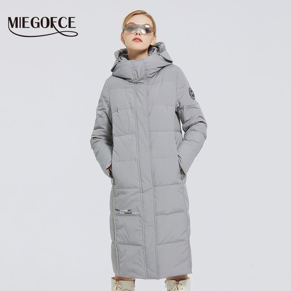 

miegofce - women's long staple cotton coat, windbreaker, winter jacket with miegofce design, new in 2021, Black