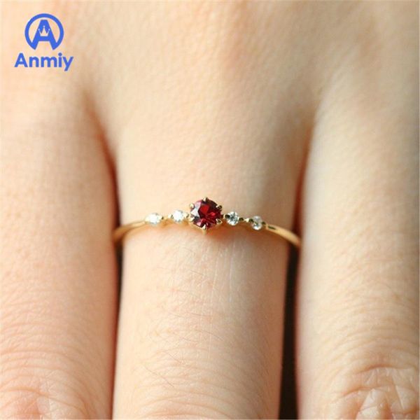 

cluster rings anmiy red for women fashion engagement ring, Golden;silver