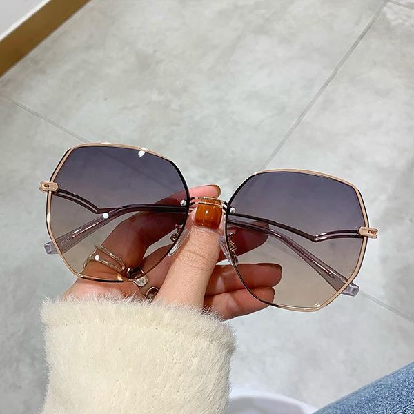 

sunglasses square frameless for women 2021 vintage design fashion shades sun glasses bulk sunglass wholesale, White;black