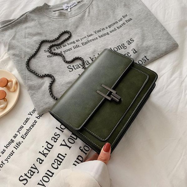 

evening bags luxury female shoulder bag brand designer classic vintage retro crossbody 2021 for women baguette solid color chain handbag