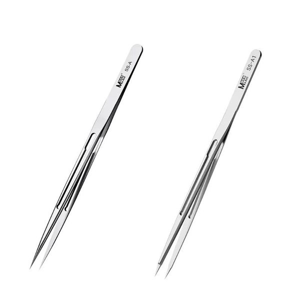 

professional hand tool sets maant ss-a ss-a1 precision tweezers polish non-magnetic stainless steel bga ic micro soldering jump wire repair