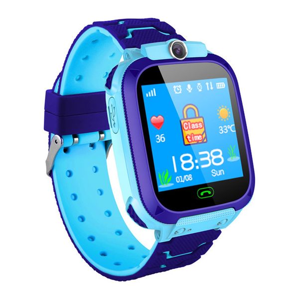 

q12 kids smart watches lbs sos waterproof tracker smartwatch for kid anti-lost support sim card compatible for android ios phone with retail