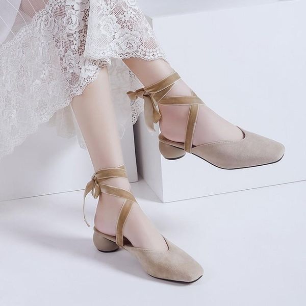 

dress shoes women's high heels fashion solid pointed pumps shallow suede sandalias ankle strap stiletto prom wedding y21-83, Black