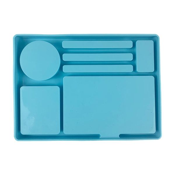 

jewelry pouches, bags storage container plate epoxy resin makeup tray silicone mould diy crafts casting tool, Pink;blue