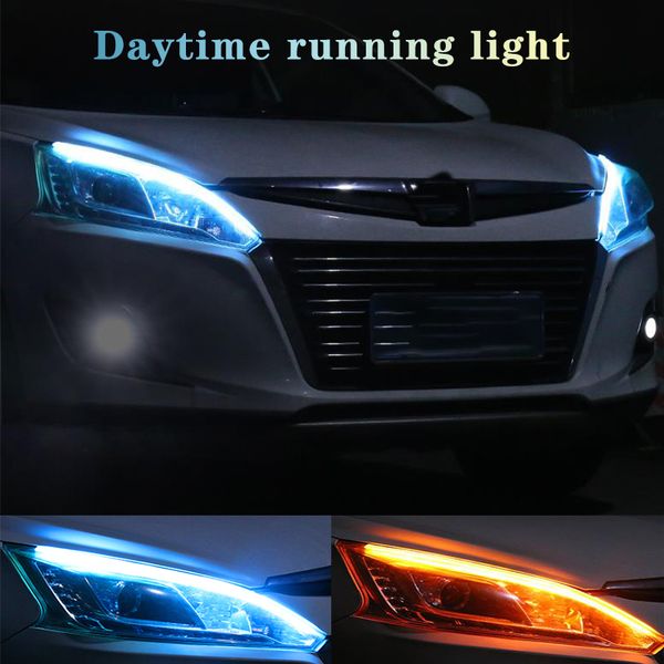 

wick led daytime running start scanning car light 2pcs waterproof streamer steering energy saving easy to install