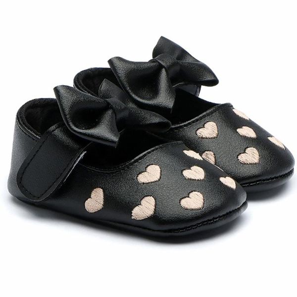 

toddler kid baby girls princess cute toddler first walk soft pu leather bow shoes anti-slip prewalker baby crib shoes footwear