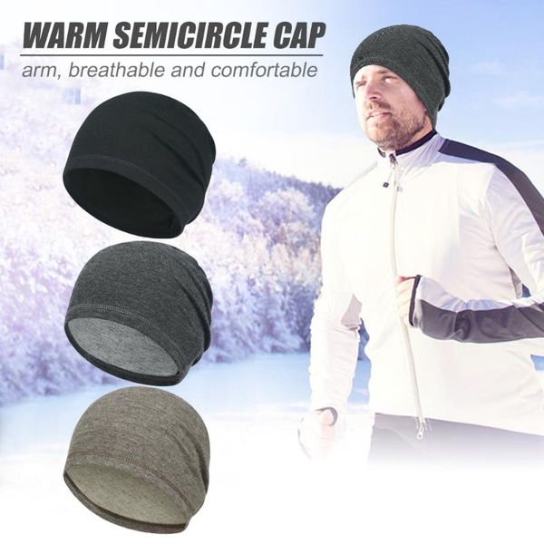 

outdoor sports skiing skating winter warm cap breathable windproof hiking climbing cycling running beanie hat for women men caps & masks, Black