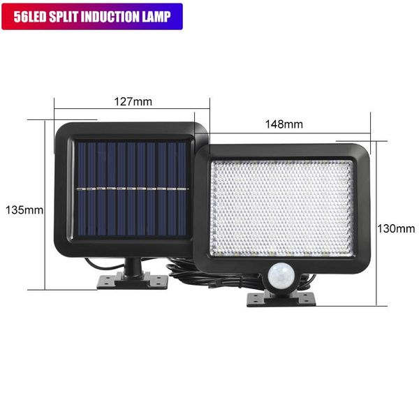 

solar lamps led light outdoor pir motion sensor wall lamp garden pathway decoration waterproof hy