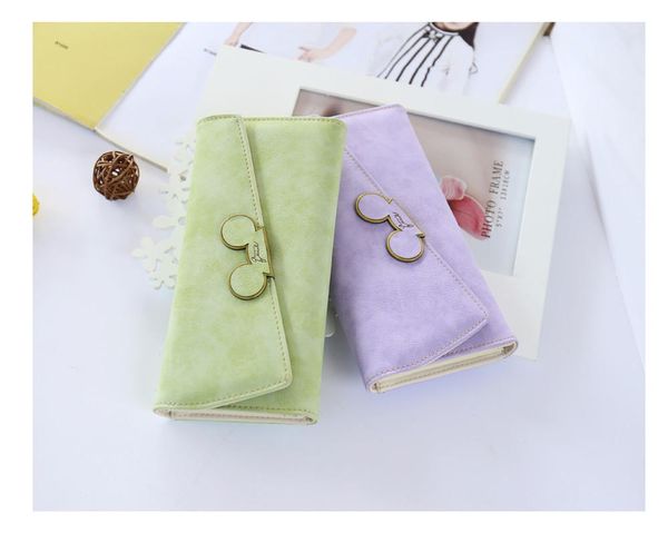 

wallets women long wallet cartoon mouse cute coin purse hasp card holder womens ladies purses female, Red;black