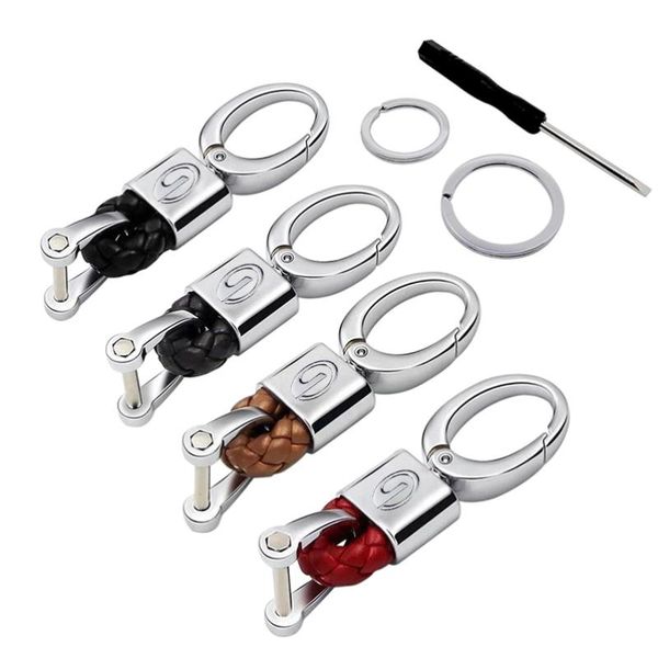 

keychains car horseshoe buckle key chain for gs8 gs3 gs4 gac ga5 ga6 gm6 auto ring holder accessories gift detachable metal, Silver