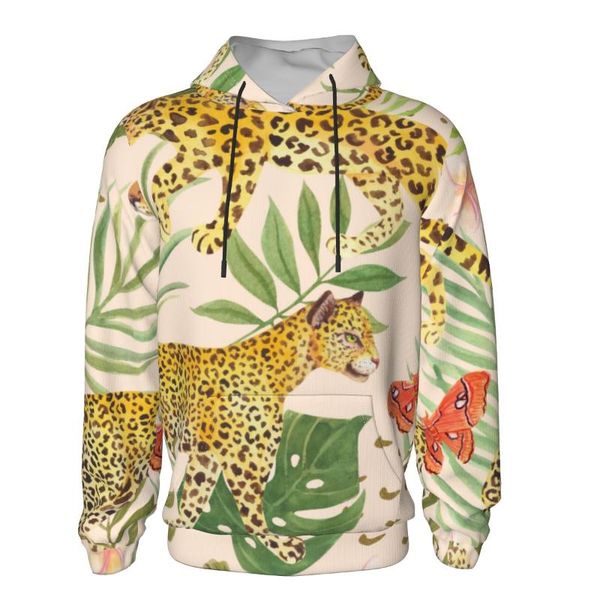 

men's hoodies & sweatshirts boys girls clothes winter spring watercolor summer tropical leopard kids hoodie sweatshirt children's, Black