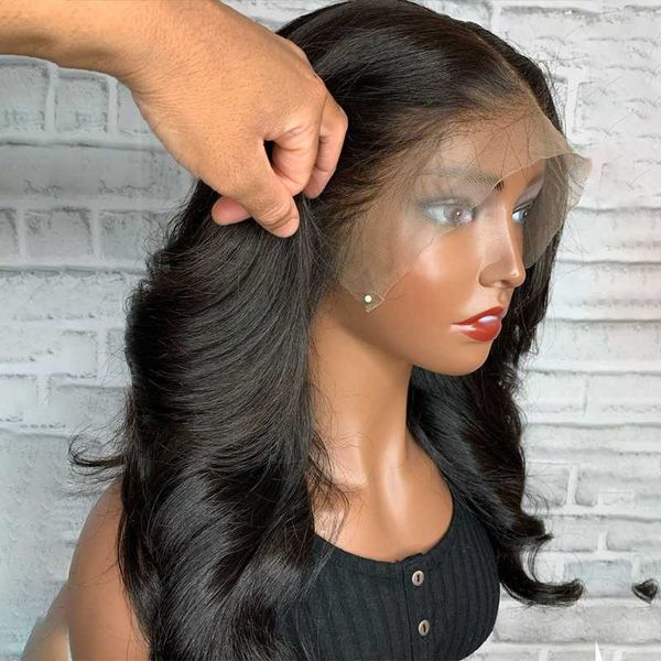 

body wave wig 150% t part lace human hair wigs for women plucked with baby remy brazilian pre bleached konts, Black;brown