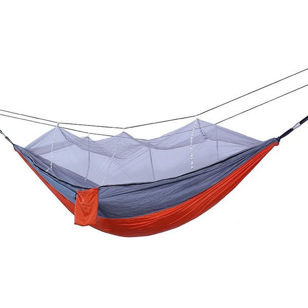 

outdoor mosquito net parachute hammock portable camping hanging sleeping bed high strength swing 250x120cm camp furniture