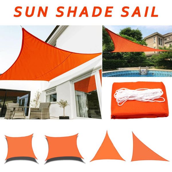 

shade orange all size waterproof sun sail square rectangle triangle garden terrace canopy swim camp hiking yard awnings