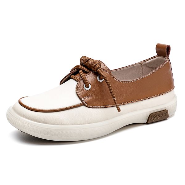 

young woman new fashion casual shoes female all-match leather loafers moccasin ladies slip-on flat driving zapatillas, Black
