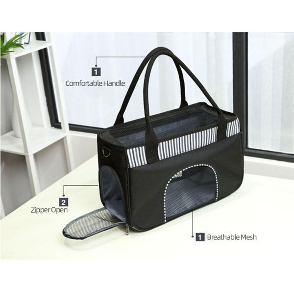 

dog car seat covers portable pet travel carrier for cats dogs kennel breathable bag cat with an over-the-shoulder straps