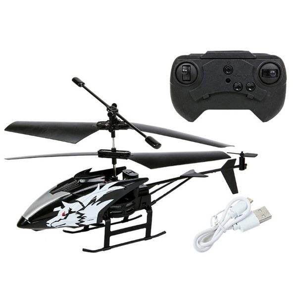 2 Canal Mini USB RC Helicóptero Controle Remoto Aeronaves Modelo de Drone com Luz para Crianças Adultos Brinquedos 211104