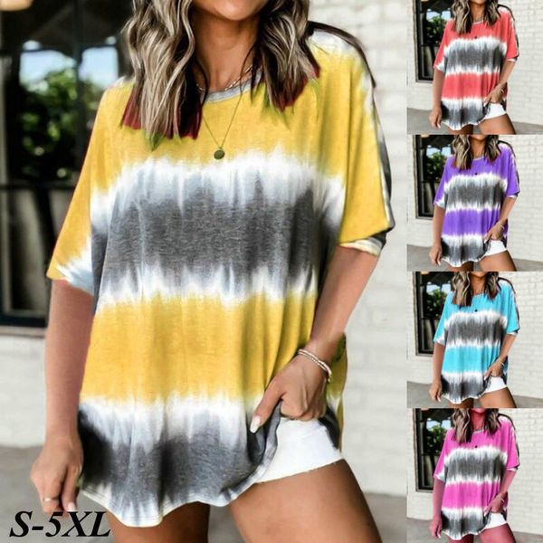 

loose t-shirts women jumper short sleeve o-neck woman pullovers female fashion stripe oversize cloth undershit ac0566 women's t-sh, White