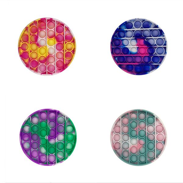 

decompression toys push its pops fidget camouflage the shape of round feature popper bubble fingertip sensory toy for children gifts