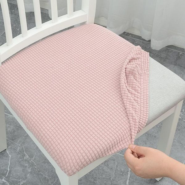 

spandex jacquard dining room chair seat covers removable washable elastic cushion for upholstered