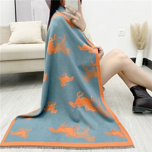 

tippet muffler scarf 2021 autumn winter fashion  pentium scarf women's long imitation cashmere thickened shawl bib, Blue;gray