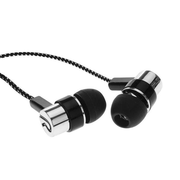 

headphones & earphones fashionable in-ear stereo earphone braided wire headset sport wired control super bass universal