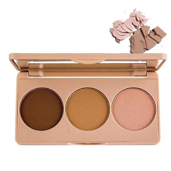 

blush 3colors repair capacity powder highlights shadow box atural baked cheek face blusher makeup function maquiagem