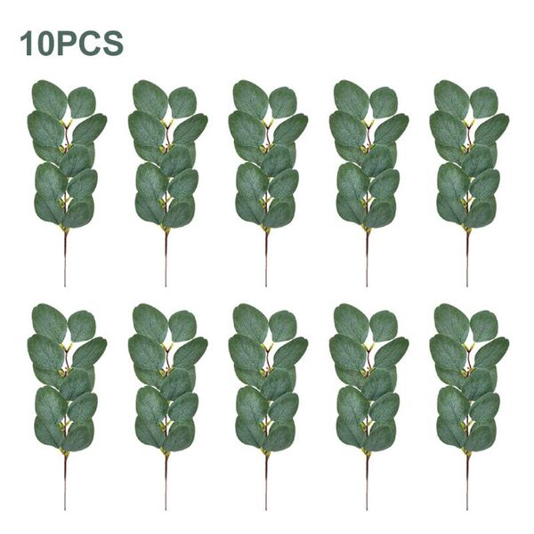 

decorative flowers & wreaths 10pcs artificial eucalyptus wedding party greenery holiday realistic fake window flower arrangement home decor