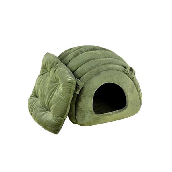 

cat beds & furniture 2021 kennel with soft mat pad pet warm house autumn and winter bed semi-closed sleeping bag